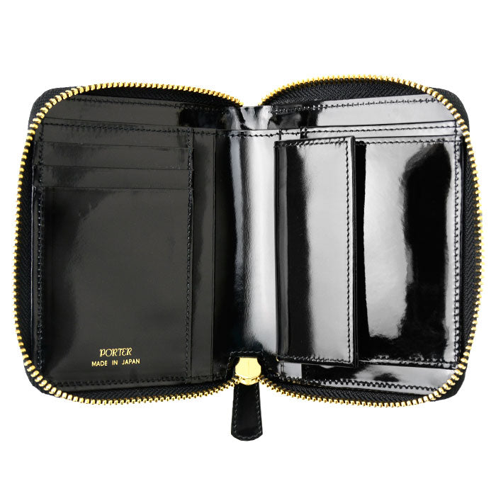 Porter - Yoshida & Co. Glass Leather Zip Wallet - Black (381-02960-10)