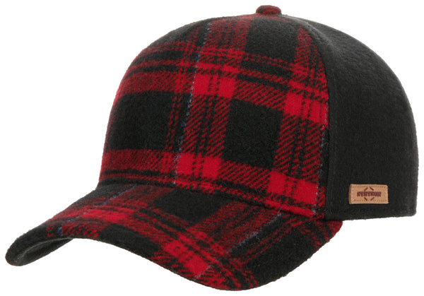 Stetson Shadow Plaid Trucker Cap Red/Black (7760301)