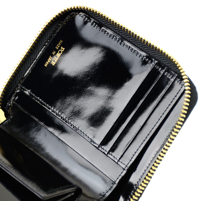 Porter - Yoshida & Co. Glass Leather Zip Wallet - Black (381-02960-10)