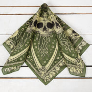 Indigofera Skull Bandana Green (1970-232-02)