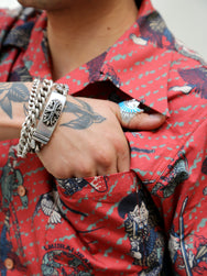 Samurai SSA24A-02 "Warrior" Aloha Shirt – Red