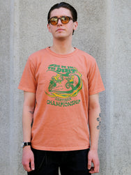 Studio d'Artisan Cotton Print T-Shirt Championship – Orange (8163A)