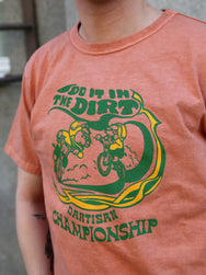 Studio d'Artisan Cotton Print T-Shirt Championship – Orange (8163A)