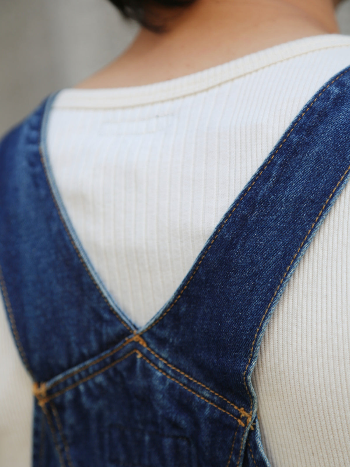 Fleurs de Bagne Overall – Denim Heavy Used (A-07031)