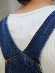 Fleurs de Bagne Overall – Denim Heavy Used (A-07031)