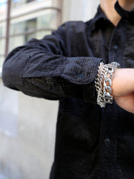 Black Sign Shining Cord Soldier Shirt – Silky Black (BSFL-23102)