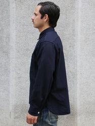 Omoto Denim 8oz Ichimatsu Denim Work Shirt – Indigo (5019)