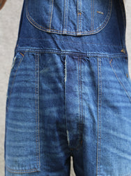 Fleurs de Bagne Overall – Denim Heavy Used (A-07031)