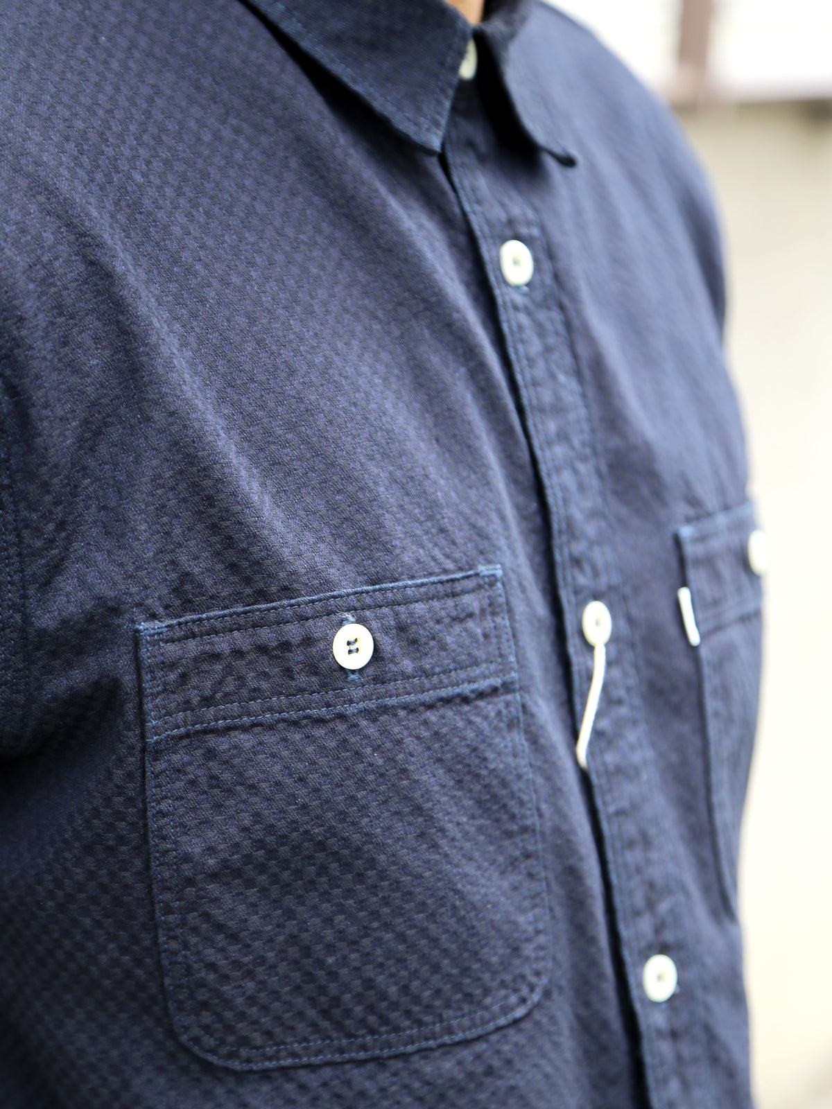 Omoto Denim 8oz Ichimatsu Denim Work Shirt – Indigo (5019)
