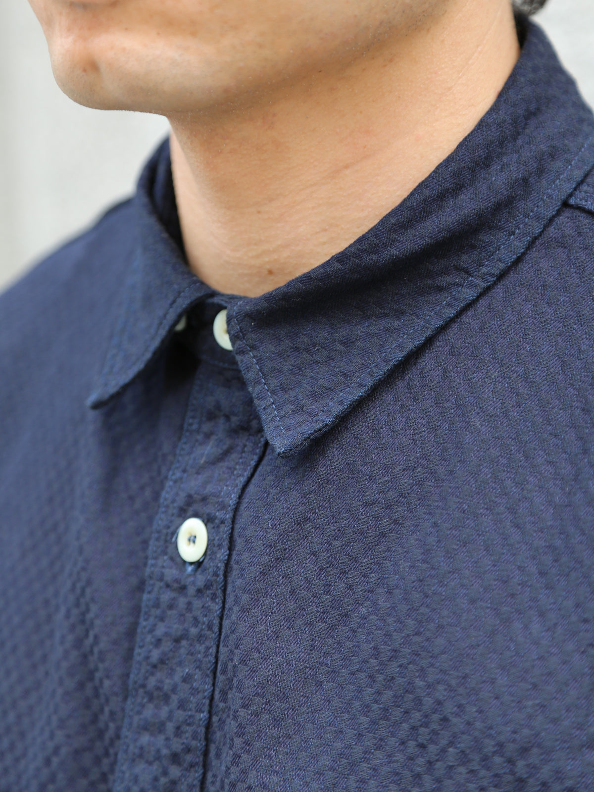 Omoto Denim 8oz Ichimatsu Denim Work Shirt – Indigo (5019)