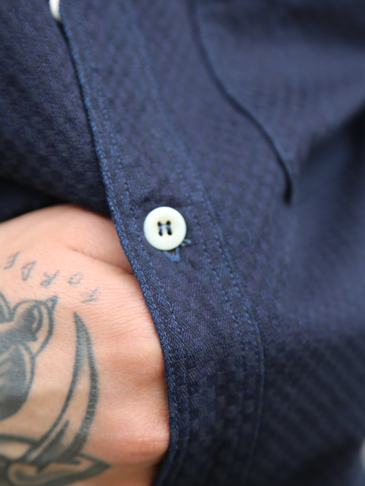 Omoto Denim 8oz Ichimatsu Denim Work Shirt – Indigo (5019)