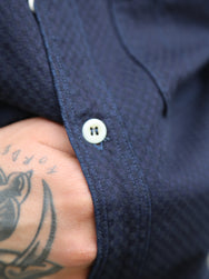 Omoto Denim 8oz Ichimatsu Denim Work Shirt – Indigo (5019)