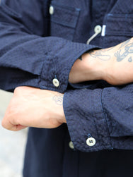 Omoto Denim 8oz Ichimatsu Denim Work Shirt – Indigo (5019)
