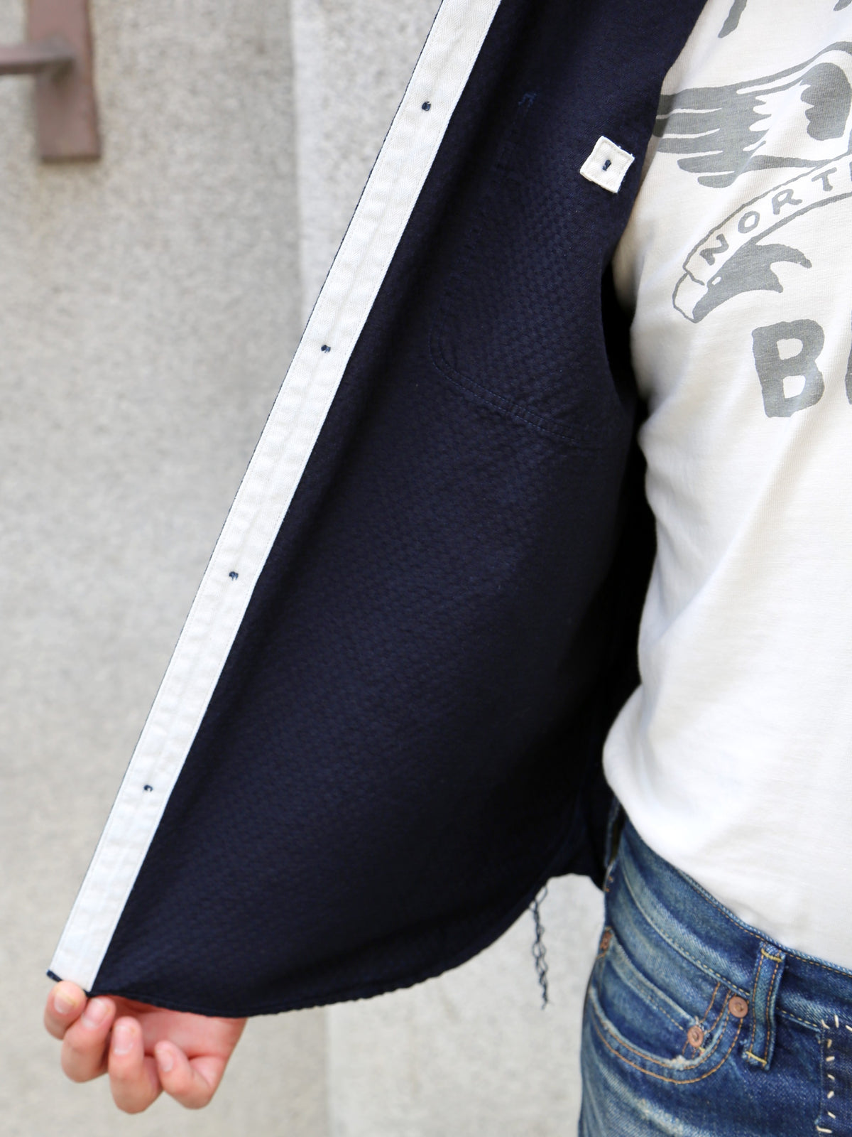 Omoto Denim 8oz Ichimatsu Denim Work Shirt – Indigo (5019)