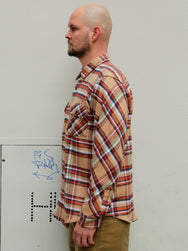 Indigofera Bryson Shirt (6333-810-28) - Beige/Red/White/Green