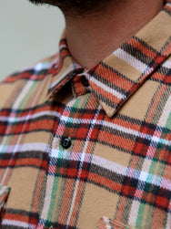 Indigofera Bryson Shirt (6333-810-28) - Beige/Red/White/Green