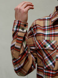 Indigofera Bryson Shirt (6333-810-28) - Beige/Red/White/Green