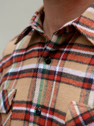 Indigofera Bryson Shirt (6333-810-28) - Beige/Red/White/Green