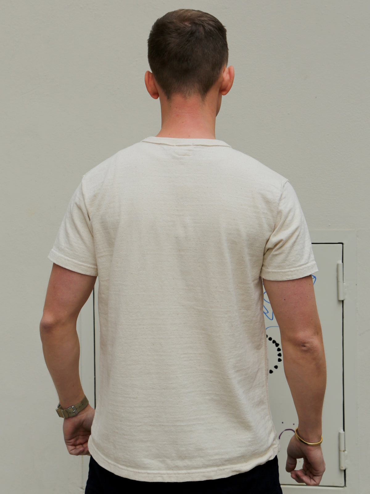 Samurai SJST-SC01 Japanese Cotton Made Crew Neck Tee - Natural