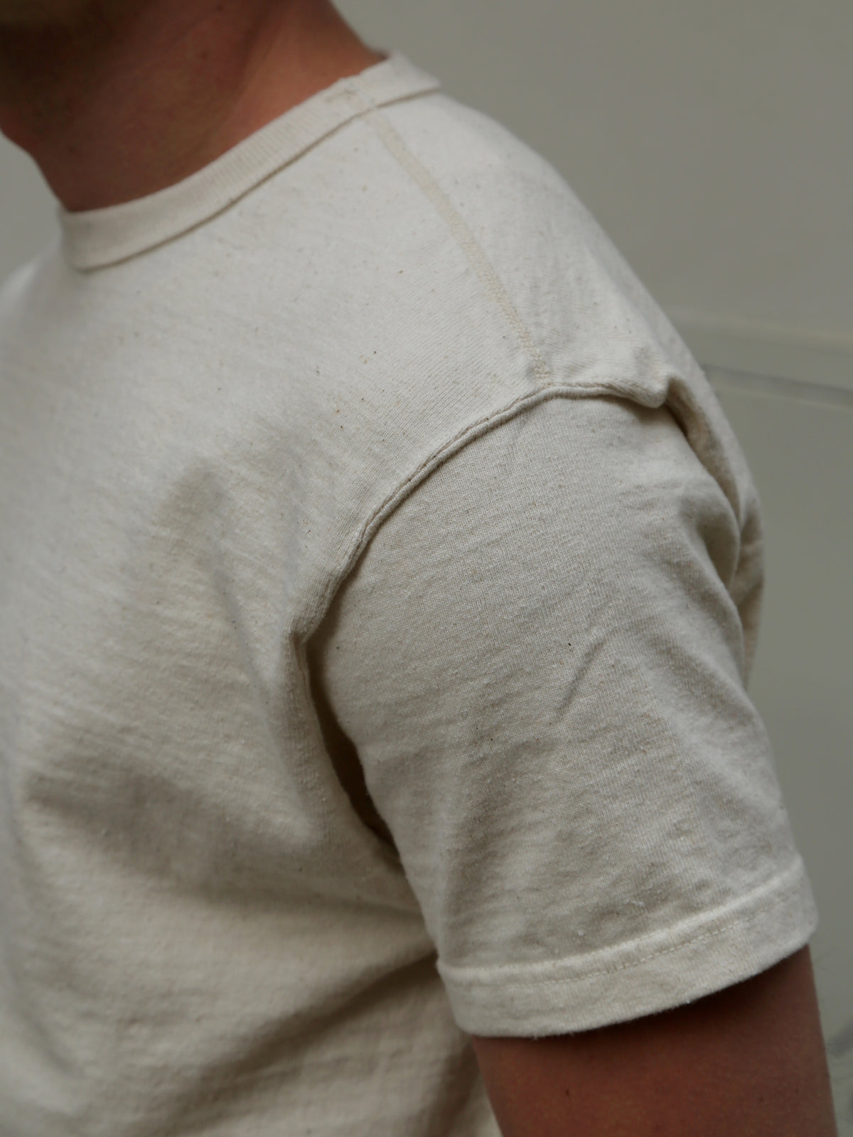 Samurai SJST-SC01 Japanese Cotton Made Crew Neck Tee - Natural