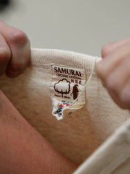 Samurai SJST-SC01 Japanese Cotton Made Crew Neck Tee - Natural