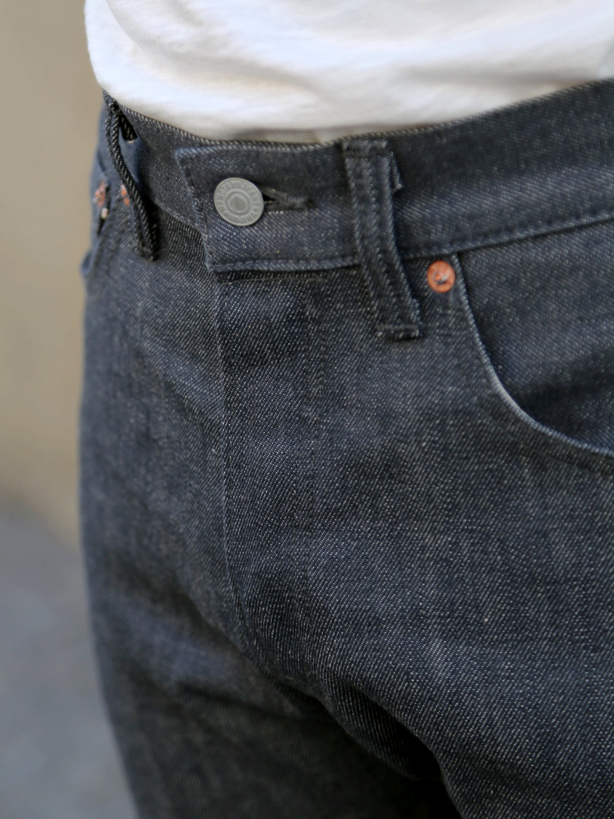 Momotaro 0405-70G 14oz Selvedge Denim High Tapered – Grey