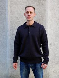 Hansen Garments 26-06-8 Didrik Knitted Polo Sweater - Night