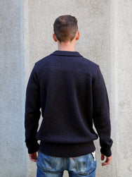 Hansen Garments 26-06-8 Didrik Knitted Polo Sweater - Night