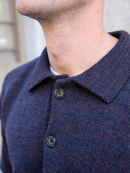 Hansen Garments 26-06-8 Didrik Knitted Polo Sweater - Night