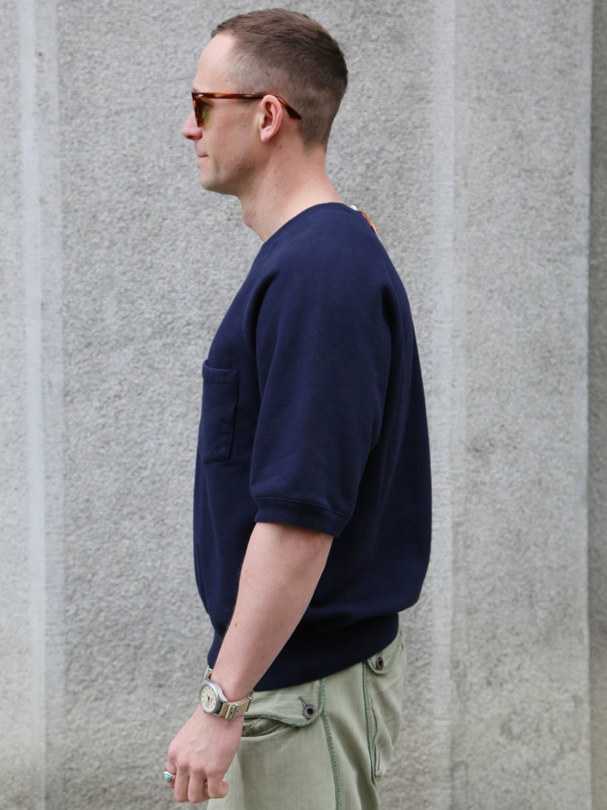 Nudie Jeans Kaj Short Sleeved Sweatshirt – Blueberry (150595)