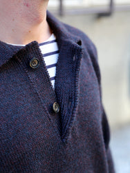 Hansen Garments 26-06-8 Didrik Knitted Polo Sweater - Night