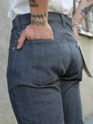 Momotaro 0405-70G 14oz Selvedge Denim High Tapered – Grey