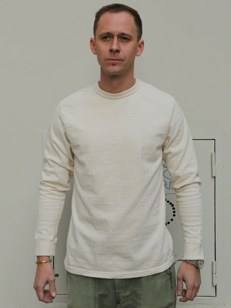 Samurai SJSLT-SC01 Japanese Cotton Made Crew Neck Tee - Natural