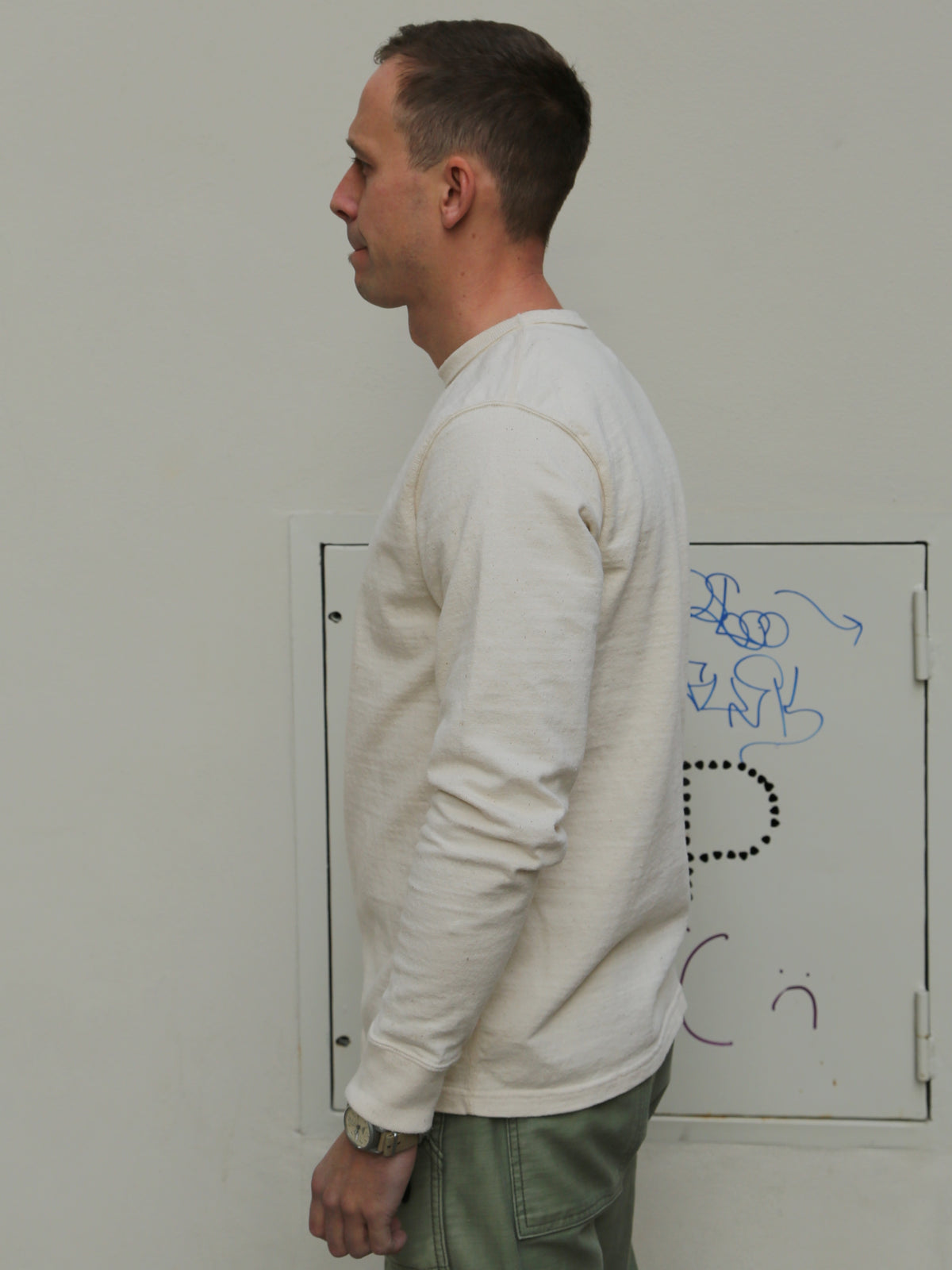 Samurai SJSLT-SC01 Japanese Cotton Made Crew Neck Tee - Natural