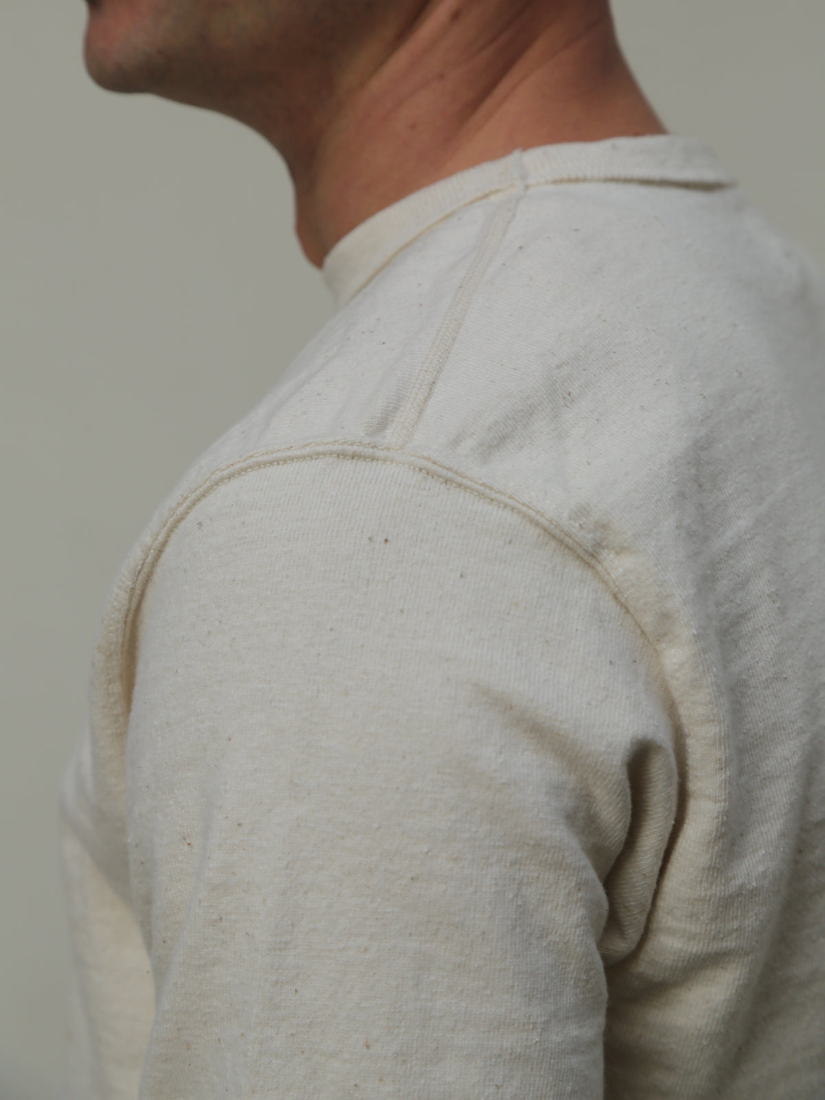 Samurai SJSLT-SC01 Japanese Cotton Made Crew Neck Tee - Natural