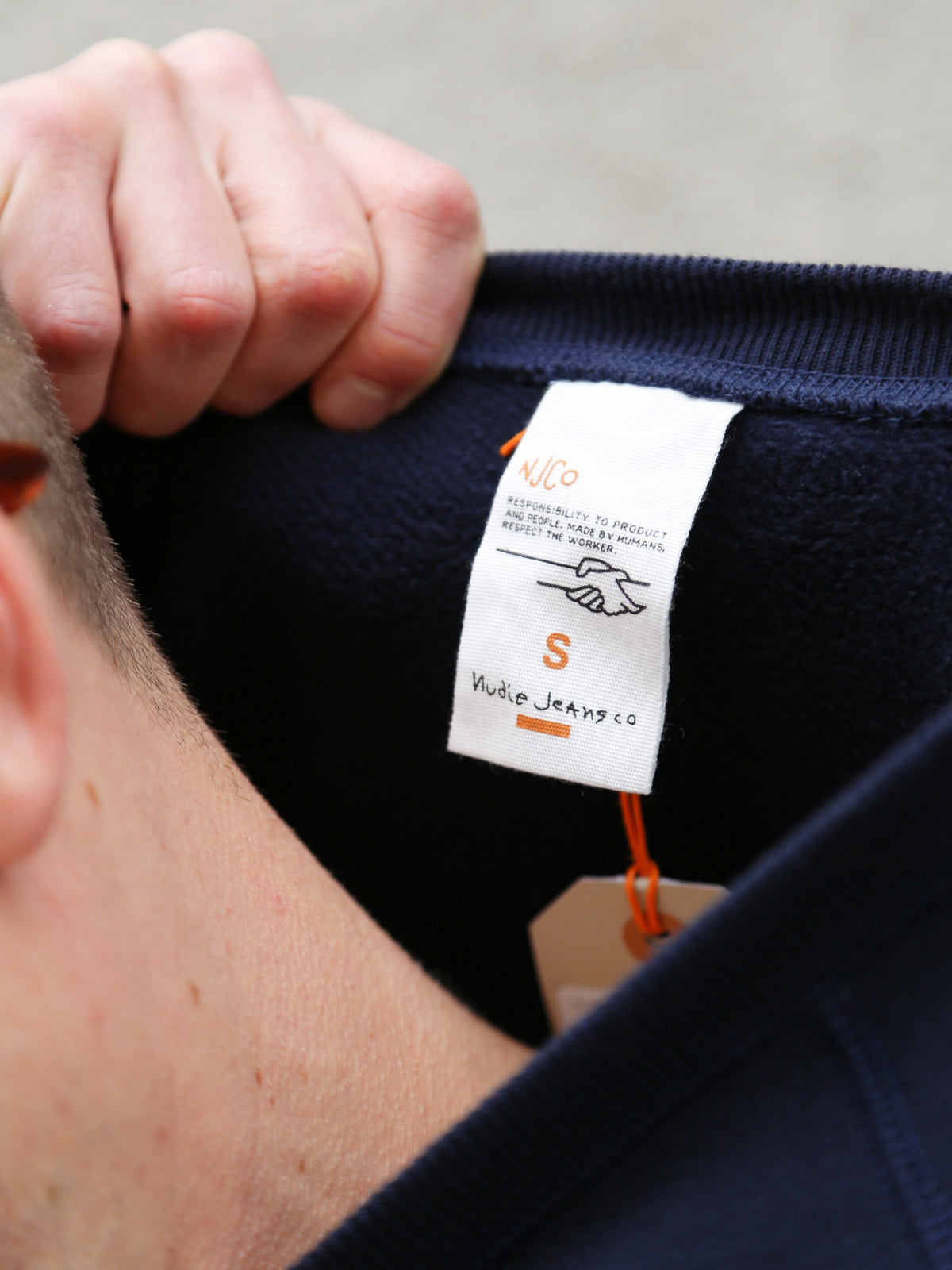 Nudie Jeans Kaj Short Sleeved Sweatshirt – Blueberry (150595)