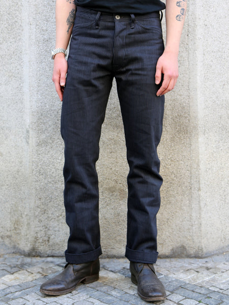 Indigofera 12oz Viridecent Stripe Swearengen Pants – Green/Black