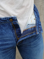 Japan Blue J301 Circle 14.08 Oz US Straight Selvedge Jeans – Mid Wash