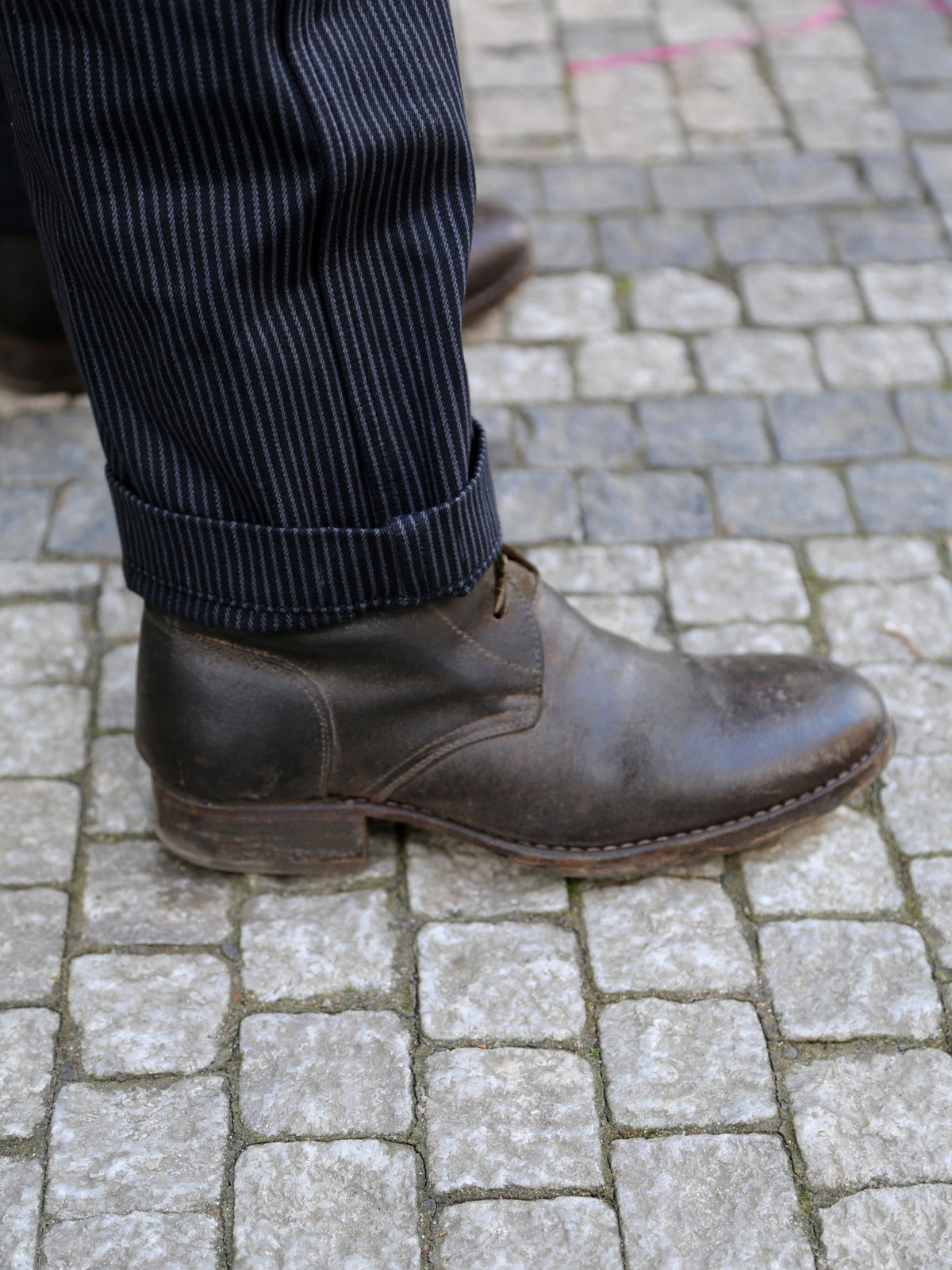 Indigofera 12oz Viridecent Stripe Swearengen Pants – Green/Black