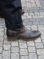 Indigofera 12oz Viridecent Stripe Swearengen Pants – Green/Black