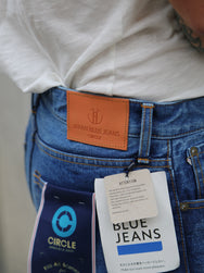 Japan Blue J301 Circle 14.08 Oz US Straight Selvedge Jeans – Mid Wash