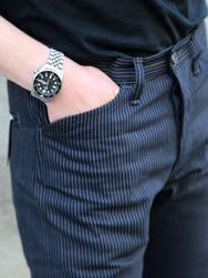 Indigofera 12oz Viridecent Stripe Swearengen Pants – Green/Black