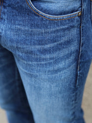 Japan Blue J301 Circle 14.08 Oz US Straight Selvedge Jeans – Mid Wash