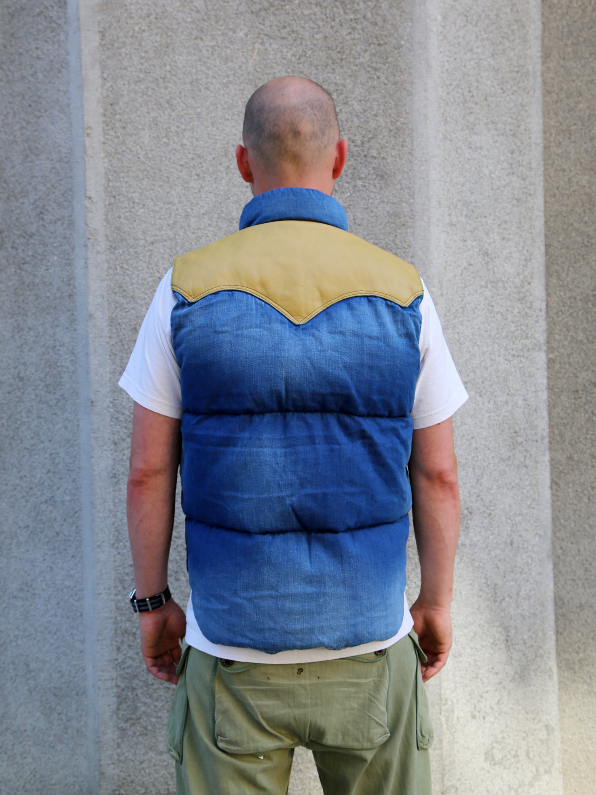 Rocky Mountain Featherbed Down Denim Vest - Indigo Used Wash