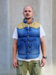 Rocky Mountain Featherbed Down Denim Vest - Indigo Used Wash