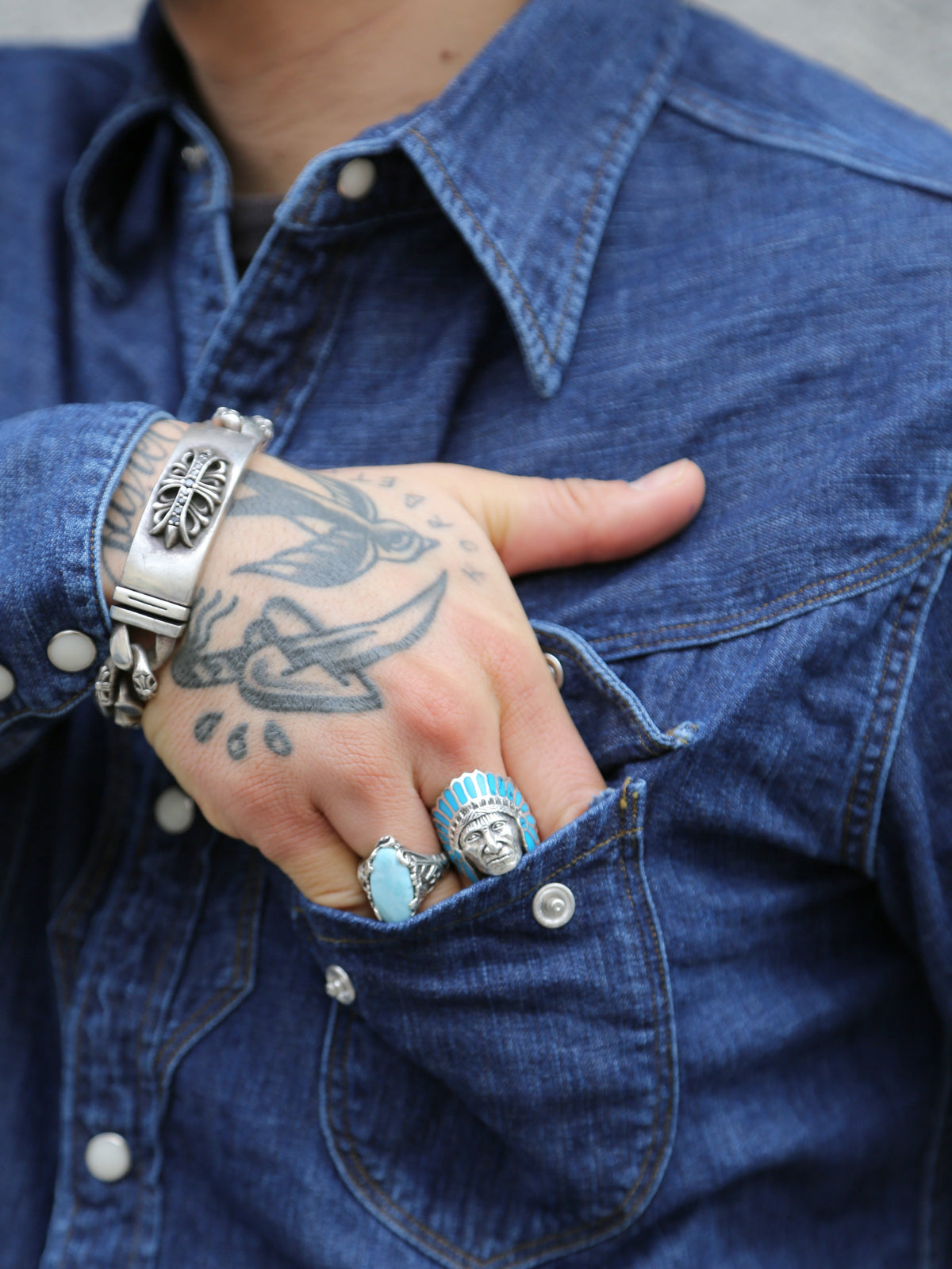 Stevenson Cody Denim Shirt – Faded Indigo (CD3-FI)