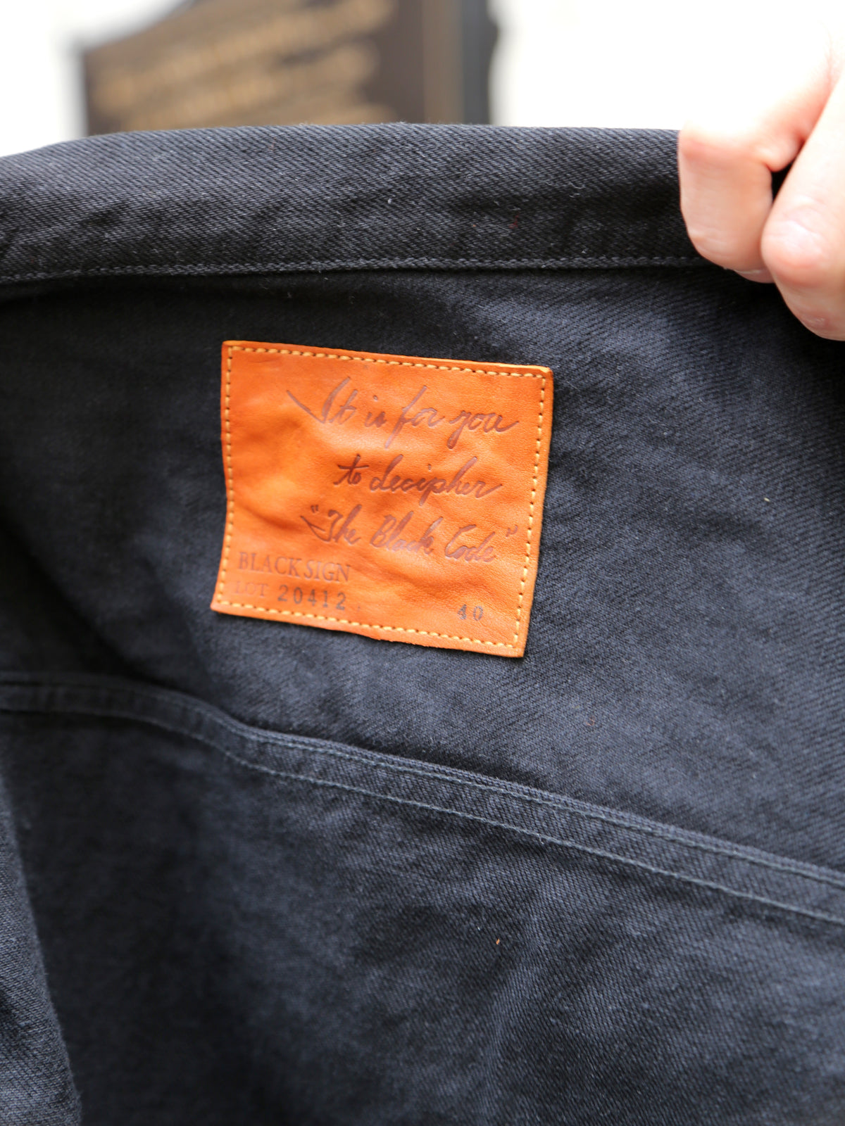 Black Sign 15oz Black Denim Pleats Jacket - Deep Black BSFJ-20412