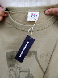 Samurai Jeans "RASEN" Inlay Loopwheel T-Shirt "RASEN" – Olive (SJST25-106)