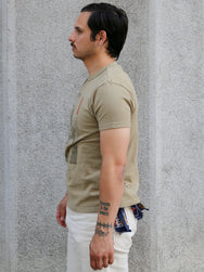 Samurai Jeans "RASEN" Inlay Loopwheel T-Shirt "RASEN" – Olive (SJST25-106)