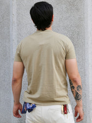 Samurai Jeans "RASEN" Inlay Loopwheel T-Shirt "RASEN" – Olive (SJST25-106)